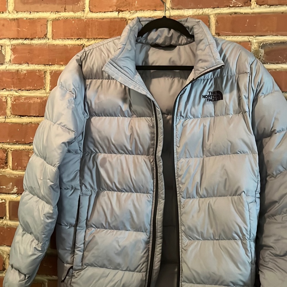 The North Face Mens Gray Puffer Coat